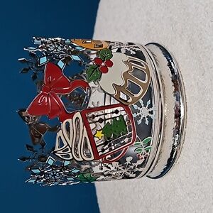 NWT Bath & Body Works 3 Wick Candle Holder - Holiday Theme